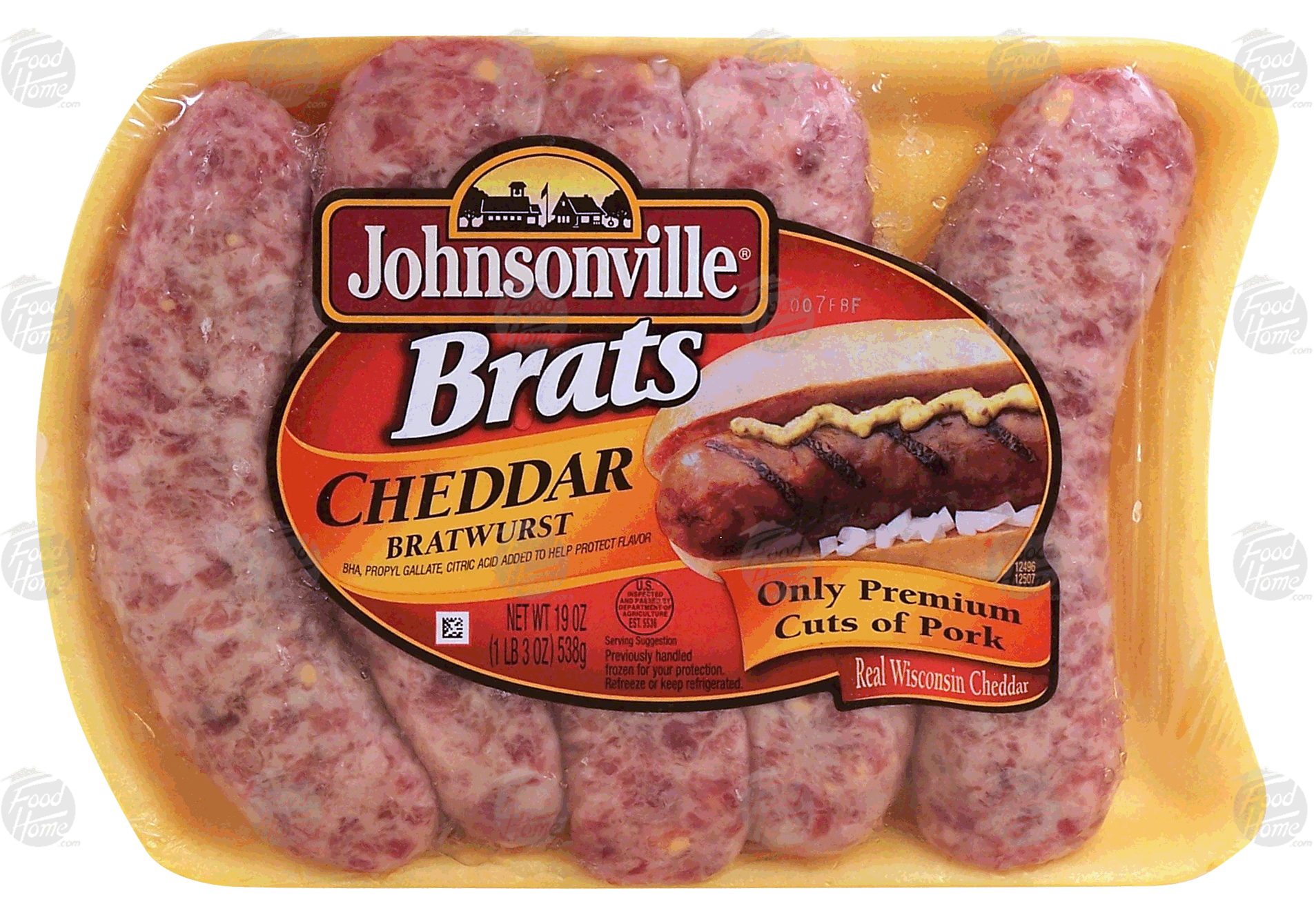Johnsonville  cheddar bratwurst, 5-count Full-Size Picture
